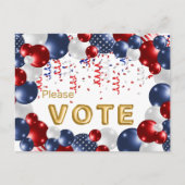 Star Spangled Celebration Vote Reminder ポストカード (正面)