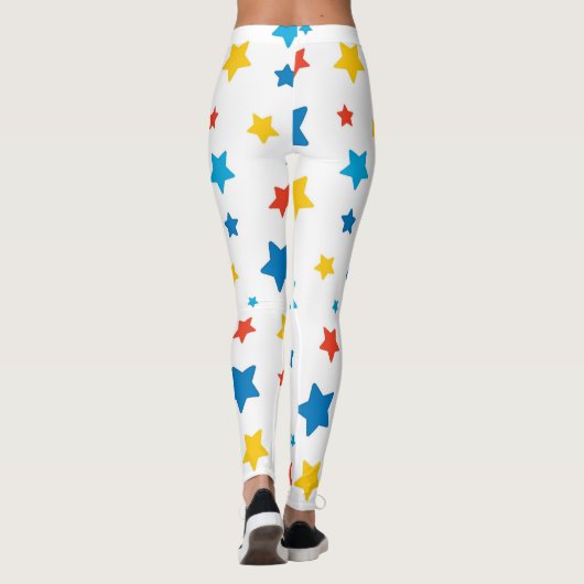 Star-Spangled Fun: Primary Star Print Leggings レギンス (裏面)