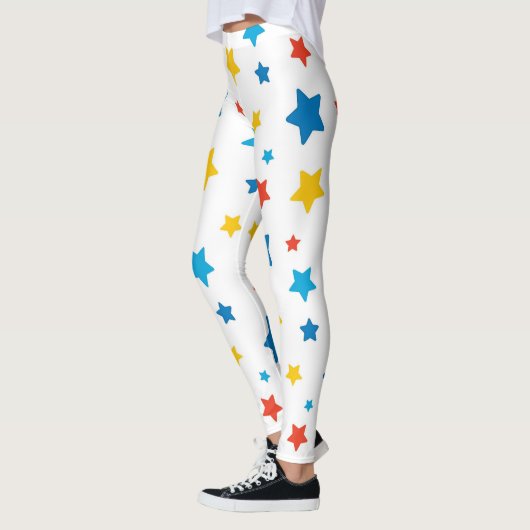 Star-Spangled Fun: Primary Star Print Leggings レギンス (左)