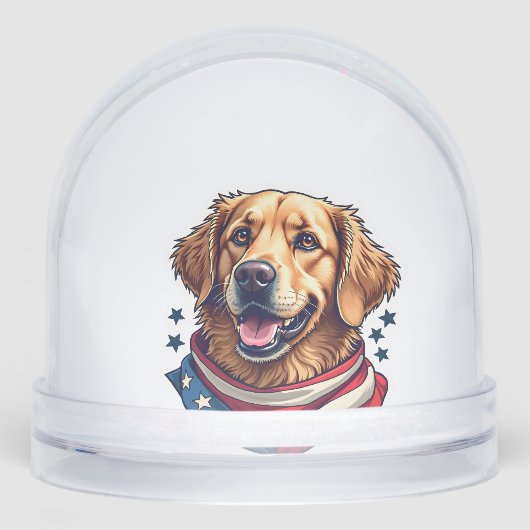 Star Spangled Golden Retriever Vintage Tee (正面)