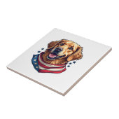Star Spangled Golden Retriever Vintage Tee タイル (側面)