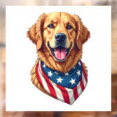 Star Spangled Golden Retriever Vintage Tee 4 ウィンドウサイン (シート2)