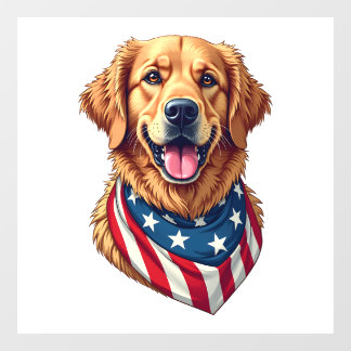 Star Spangled Golden Retriever Vintage Tee 4 ウィンドウサイン