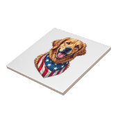 Star Spangled Golden Retriever Vintage Tee 4 タイル (側面)