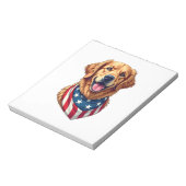 Star Spangled Golden Retriever Vintage Tee 4 ノートパッド (回転)