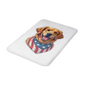 Star Spangled Golden Retriever Vintage Tee 4 バスマット (アングル)