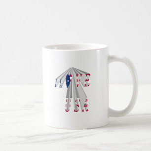 Star-Spangled Statement:グラフィックI Love USAデザイン コーヒーマグカップ