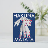 Star-Spangled Statement:グラフィックI Love USAデザイン ポストカード (スタンド正面)