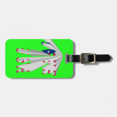 Star-Spangled Statement:グラフィックI Love USAデザイン ラゲッジタグ (正面横)