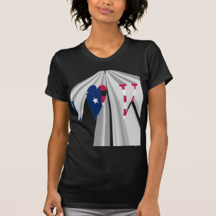 Star-Spangled Statement:グラフィックI Love USAデザイン Tシャツ