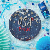 Star Spangled USA Proud ペーパープレート (パーティー)