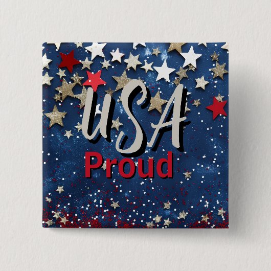 Star Spangled USA Proud 缶バッジ (正面)
