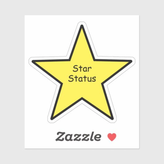 Star Status Star Sticker – Funny Minimal Sticker シール (シート)