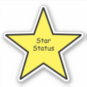 Star Status Star Sticker – Funny Minimal Sticker シール (正面)
