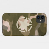 Star Stencilヴィンテージデカールオン迷彩柄スタイル Case-Mate iPhoneケース (裏面(横))