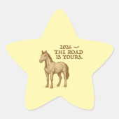 Star Stickers with horse and motivational text 星シール (正面)