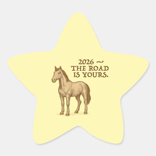 Star Stickers with horse and motivational text 星シール (正面)