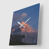 Star Trail | Mt. Everest Tibet, China スクエア壁時計 (傾斜)