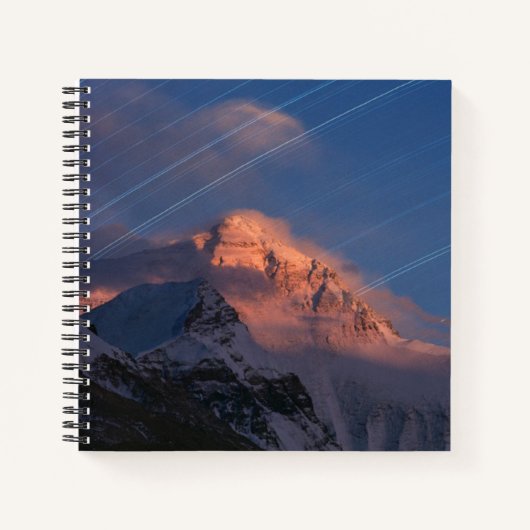 Star Trail | Mt. Everest Tibet, China ノートブック (正面)