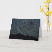 Star Trails Around Polaris | Ingalls Pass カード (黄色い花)