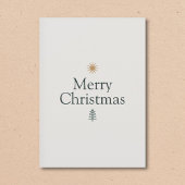 Star & Tree Minimalist Christmas Card シーズンカード