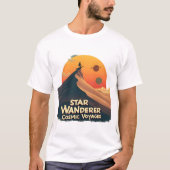 Star Wanderer: Retro Cosmic Tee Tシャツ (正面)