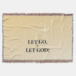 Star-Washed Let Go Let God Cross Comfort スローブランケット