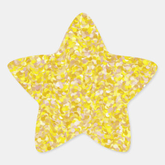 Star Yellow Abstract Glitter Background 星シール
