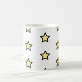 Star Yellow Pastel Pattern コーヒーマグカップ (中央)
