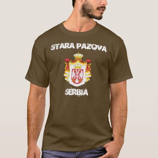 Stara Pazova(セルビア)、腕のコート Tシャツ (正面)