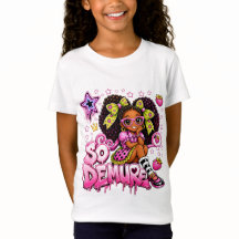 StarBerry™ 控えめな乙女のピンクネオン落書きTシャツ