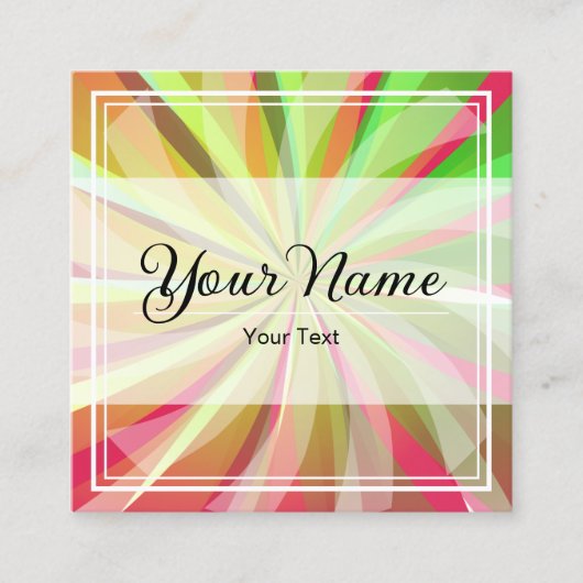 Starburst Color Business Card スクエア名刺 (正面)