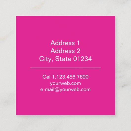 Starburst Color Business Card スクエア名刺 (裏面)