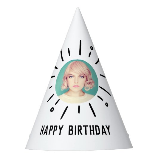 STARBURST | Custom Simple & Chic Photo パーティーハット (正面)