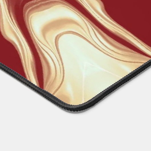 Starburst | Deep Crimson & Gold Luxury Workspace A デスクマット (コーナー)