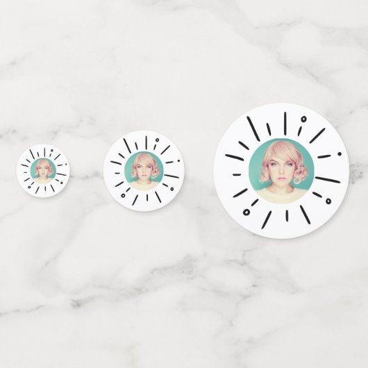 STARBURST | Editable Simple Fun Custom Photo コンフェッティ (正面)