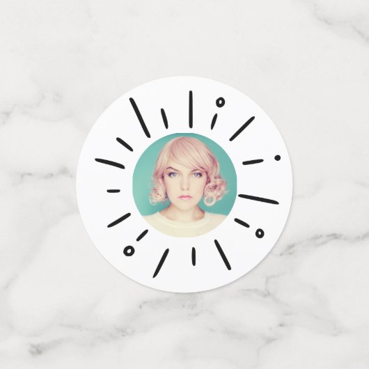 STARBURST | Editable Simple Fun Custom Photo コンフェッティ (スモール正面)