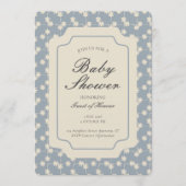 Starburst Geometric Gender Neutral Blue Beige 招待状 (正面)