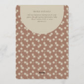 Starburst Geometric Gender Neutral Brown Beige 招待状 (裏面)