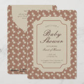 Starburst Geometric Gender Neutral Brown Beige 招待状 (正面/裏面)