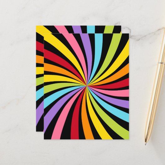 Starburst Rainbow Colors Crafting Scrapbook Paper (正面/裏面インサイチュ)