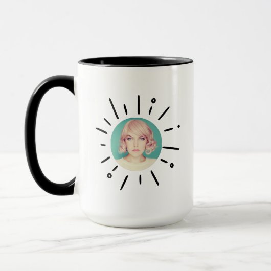 STARBURST |  Simple Fun & Playful Custom Photo Mug マグカップ (左)