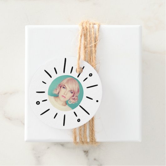 STARBURST | Simple Round Fun Custom Photo フェイバータグ (インサイチュ)