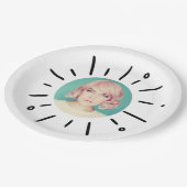 STARBURST | Simple Round Fun Custom Photo ペーパープレート (アングル)