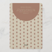 Starburst Stripe Geometric Gender Neutral Brown 招待状 (裏面)