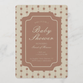 Starburst Stripe Geometric Gender Neutral Brown 招待状