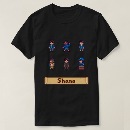 Stardew Valley Sprites - Shane Sticker.png Tシャツ (デザイン正面)