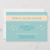 Stardustの男の赤ちゃんの誕生の発表 案内状 (裏面)