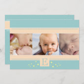 Stardustの男の赤ちゃんの誕生の発表 案内状 (正面/裏面)