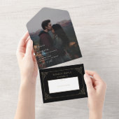 Stardustフォト結婚式招待状 オールインワン招待状 (貼ってはがせる)